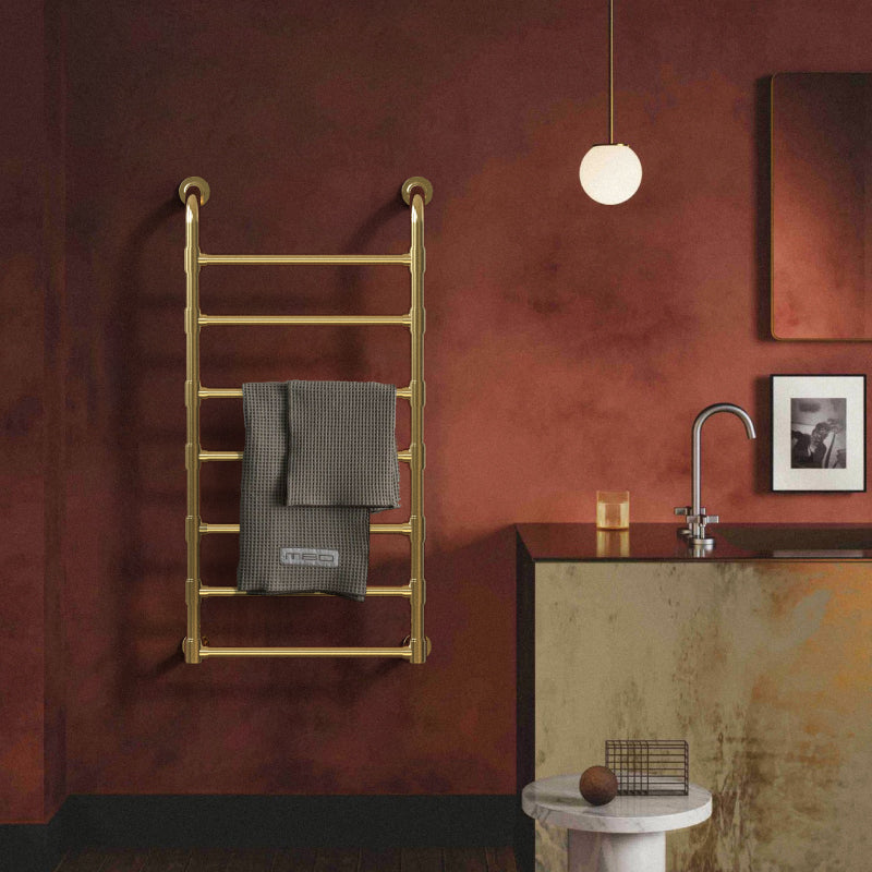 P&Bhusri gold radiator towel rail K05