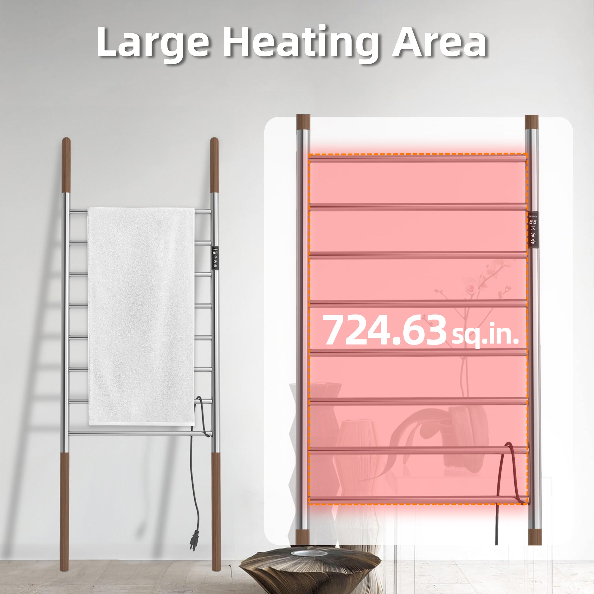 P&Dlusir Freestanding Electric Towel Warmer PD-EG08-8