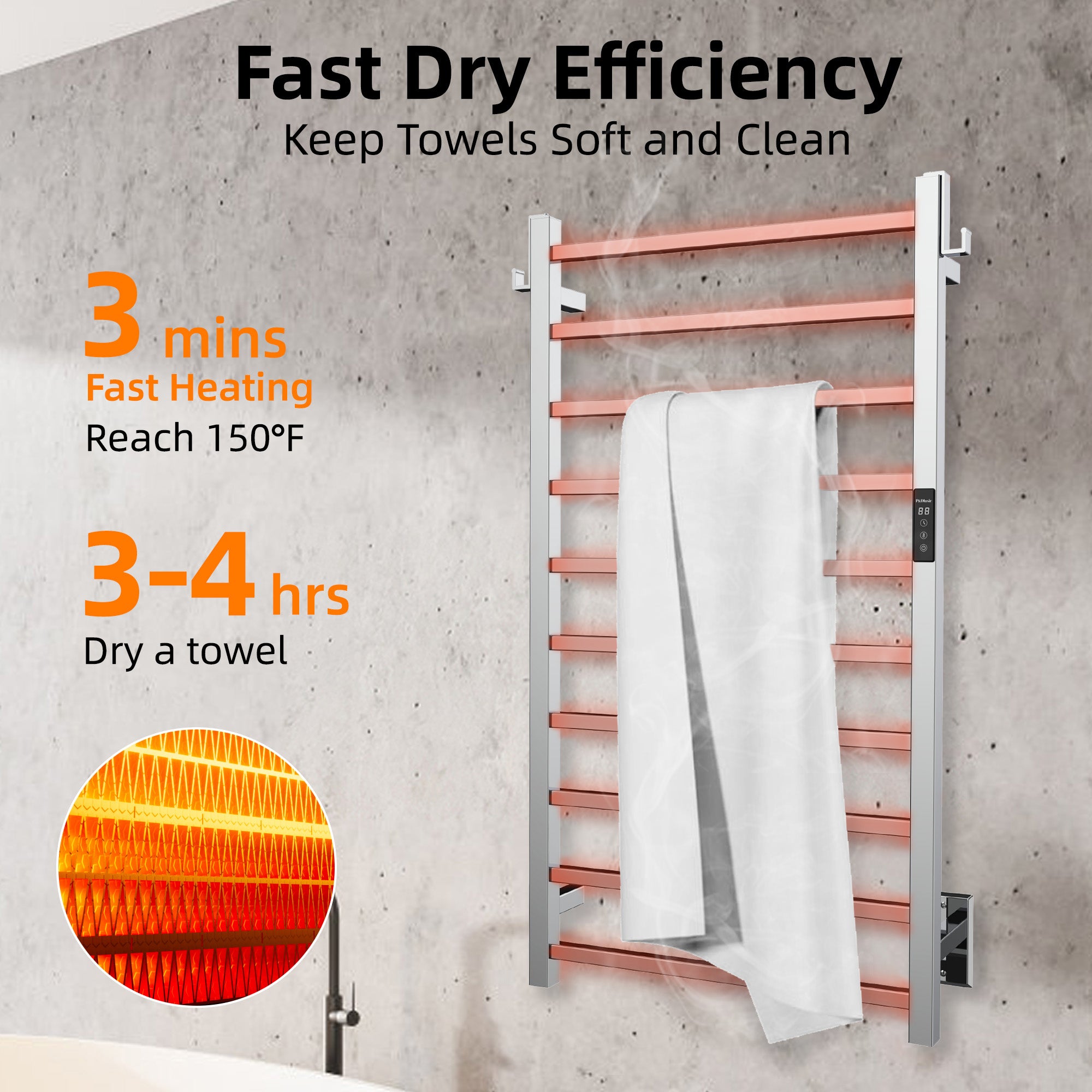 P&Dlusir  Electric Towel Rack PD-EL15