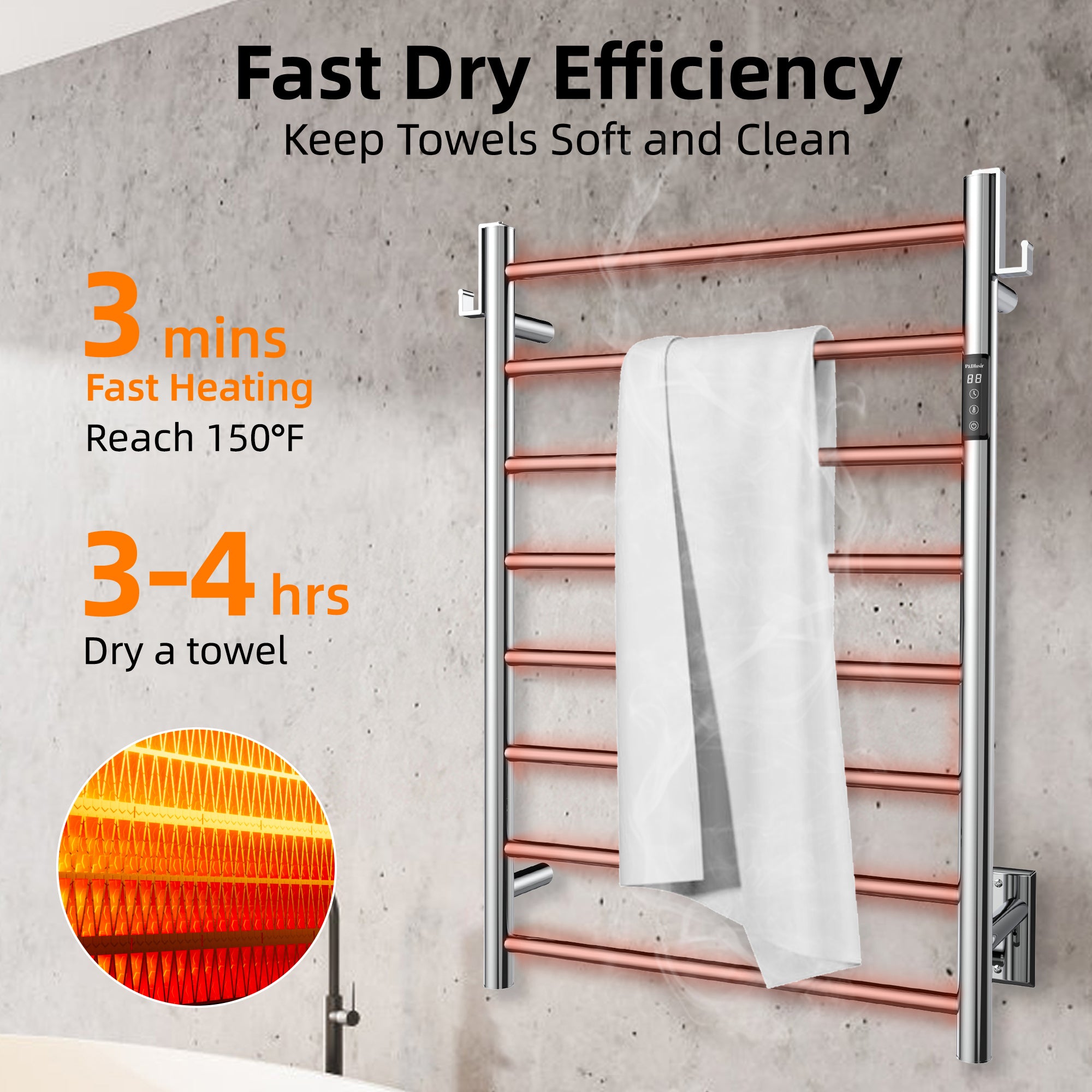 P&Dlusir  Electric Towel Rack PD-EL13