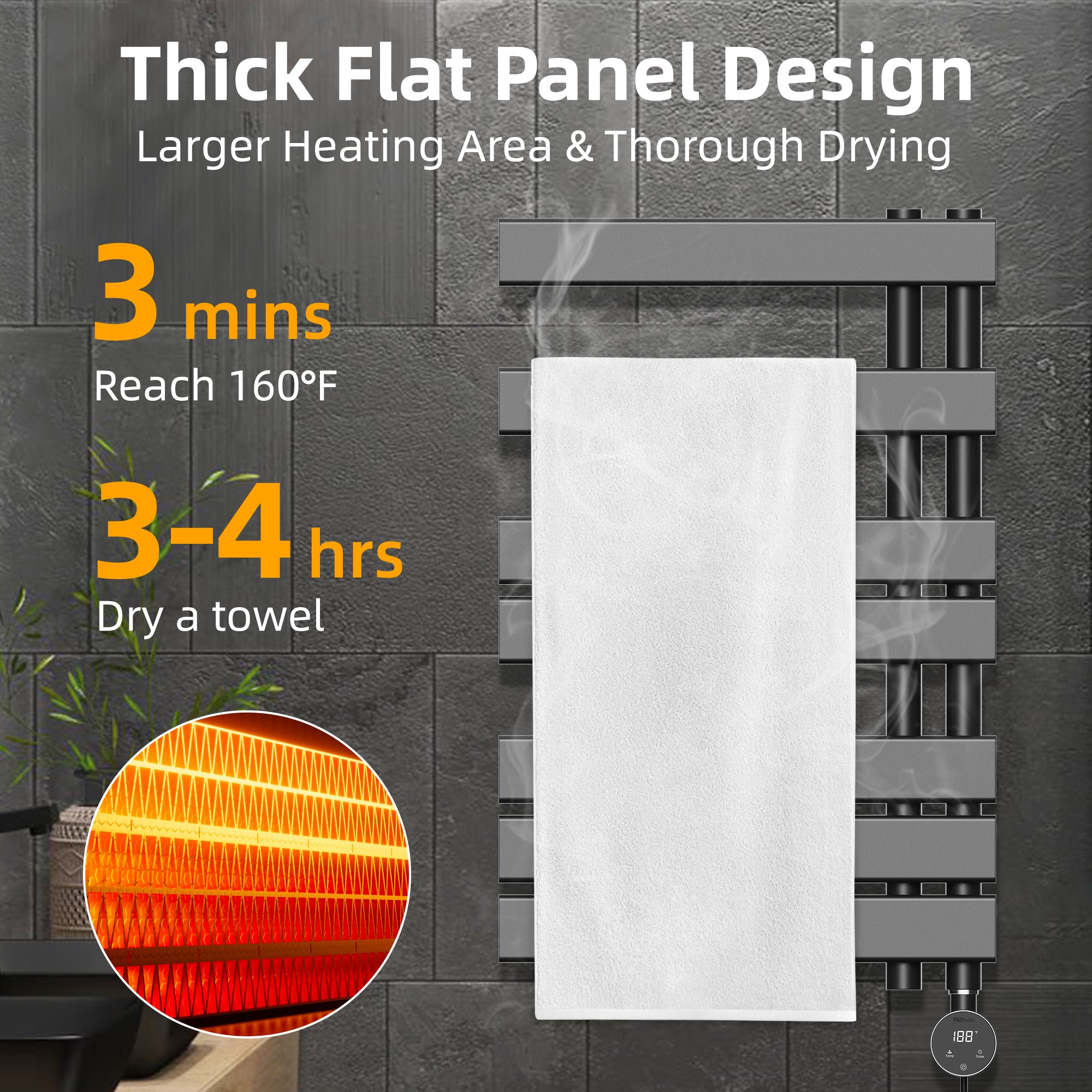 P&Dlusir Electric Towel Rack PD-M205