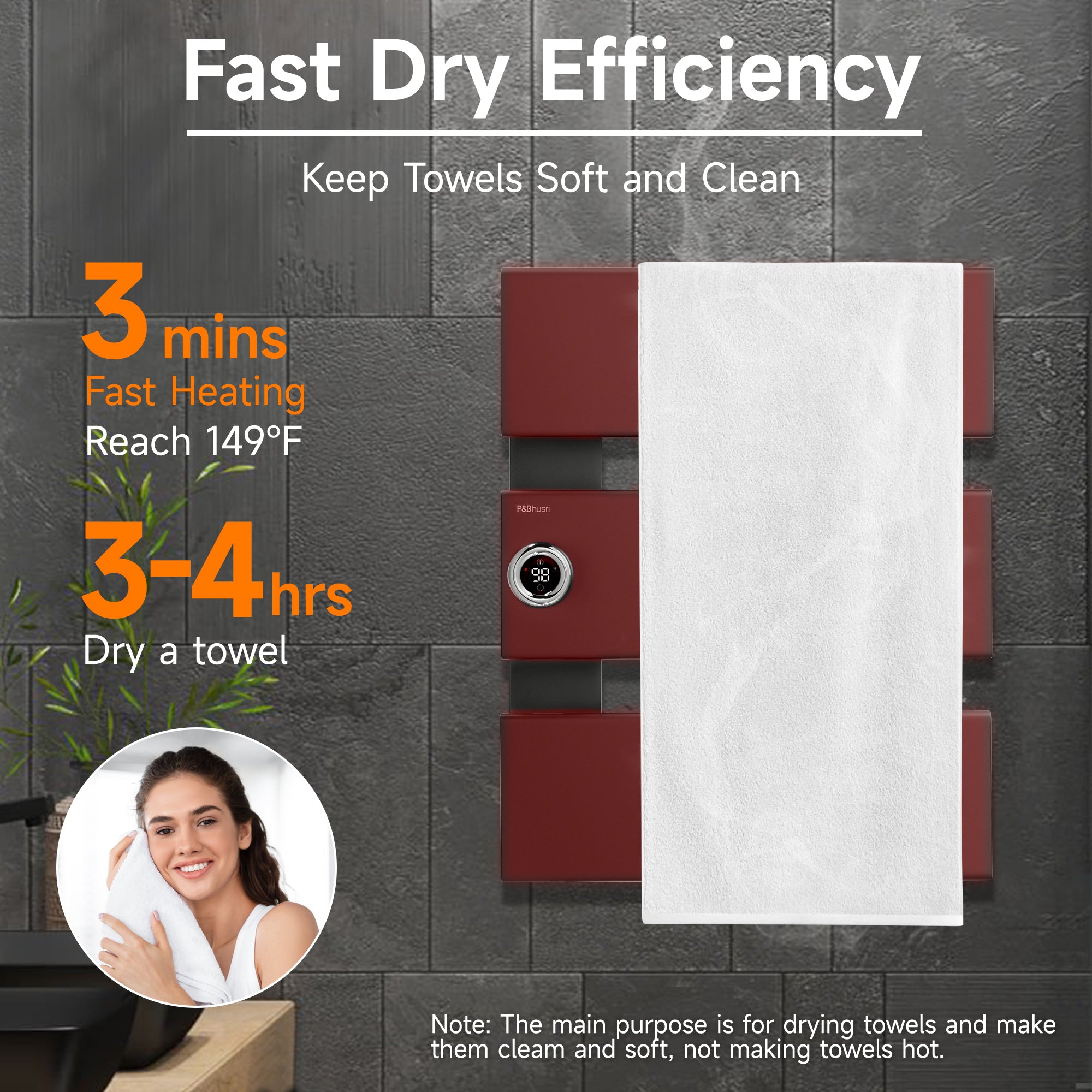 P&Dlusir Electric Towel Rack PD-X